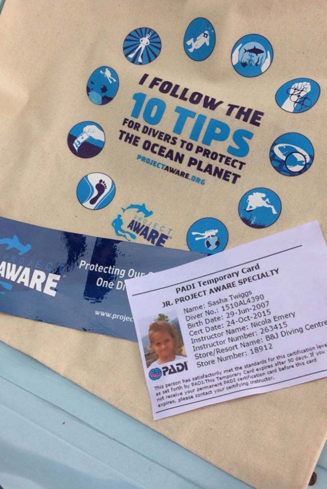 Certified Project AWARE Specialists receive special goodies!