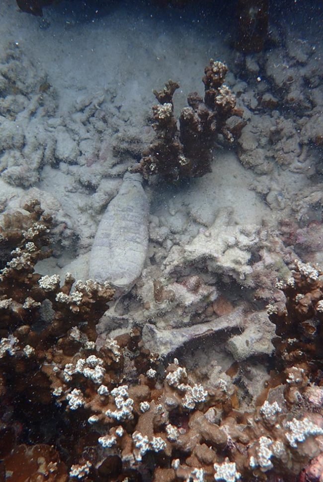 Marine debris on the reef